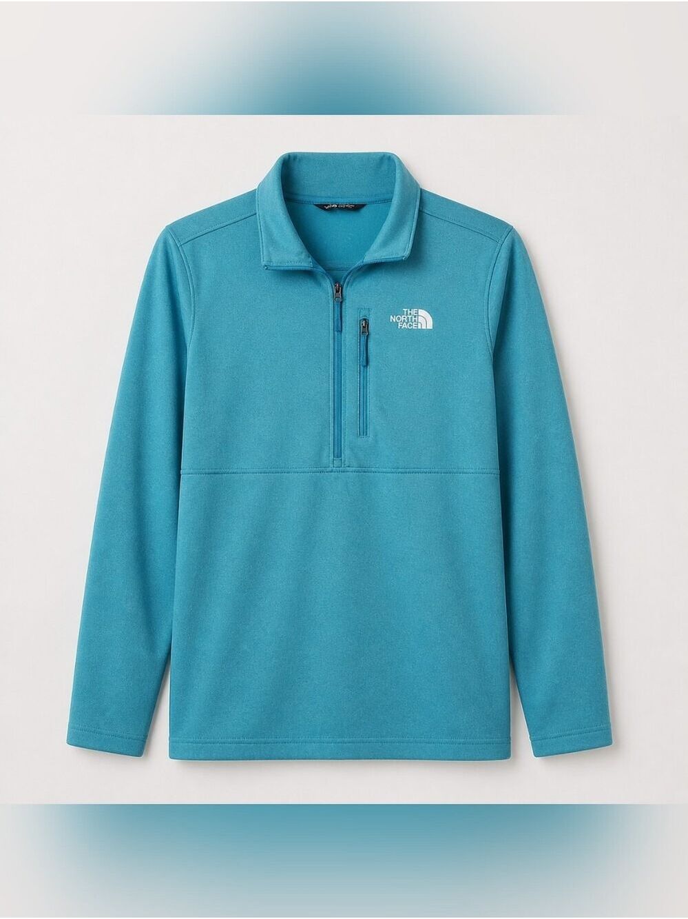 The North Face Teal Speckled 1/4 Zip Pullover Sweater Women's XL